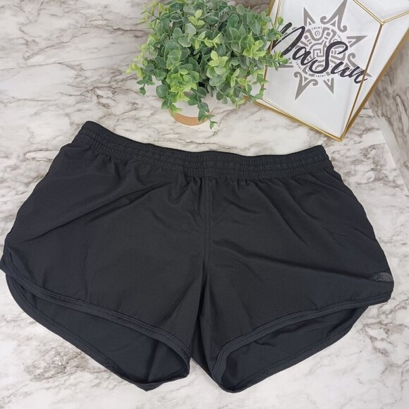 THE NORTH FACE running shorts women's size L black elastic waist - Picture 1 of 7